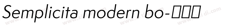 Semplicita modern bo字体转换 Semplicita modern bo字体转换